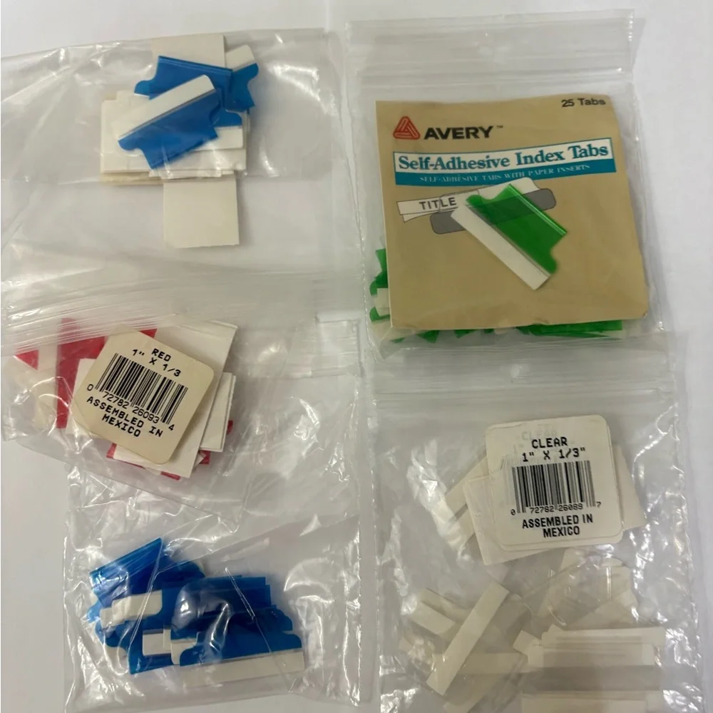 Lot of Insertable Tabs Permanent Self-Adhesive Printable Index Tab Inserts